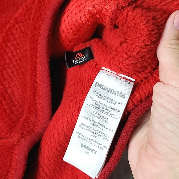 Patagonia retool snap-t fleece pullover red sweatshirt outerwear HTF XS - Picture 6 of 9